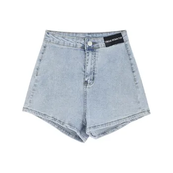 MINCOCROSEPEPPAR Denim Shorts Women's Light Blue
