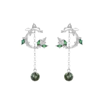 Children's Drawings S925 Silver Earrings Women's