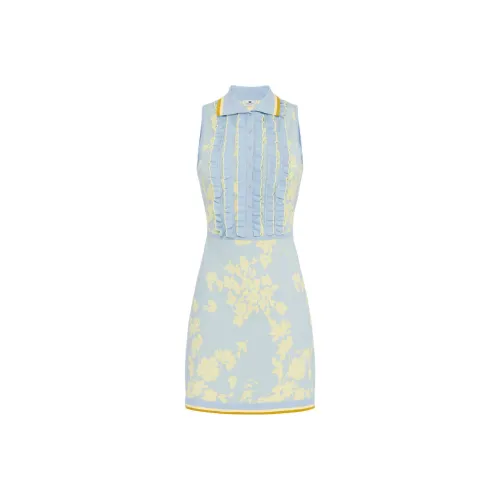 Elisabetta Franchi Sleeveless Dress Women's Sky Blue