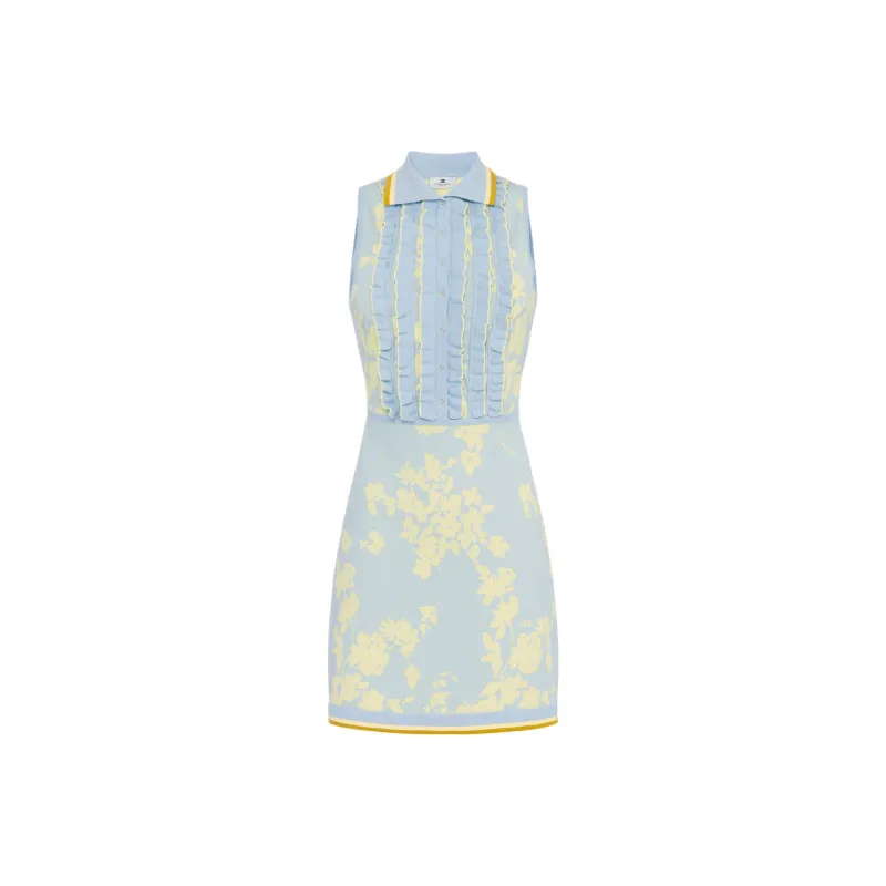 Elisabetta Franchi Sleeveless Dress Women's Sky Blue-0