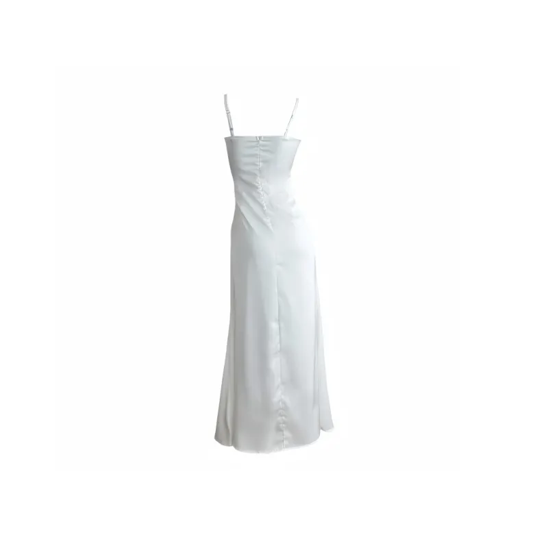 YGPRW Slip Dresses Women's White-1