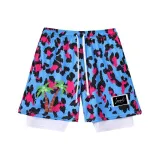 Blue Leopard Print Coconut Tree