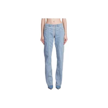 Mugler Straight-Leg Zipped Jeans