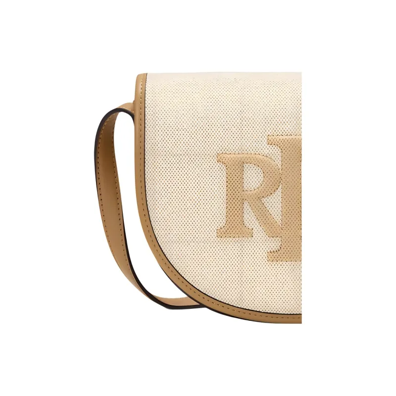 LAUREN RALPH LAUREN Fabric With Leather Shoulder Bag Trumpets Women's Beige-4