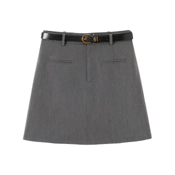 TOUCH Casual Short Skirts Women's Gray