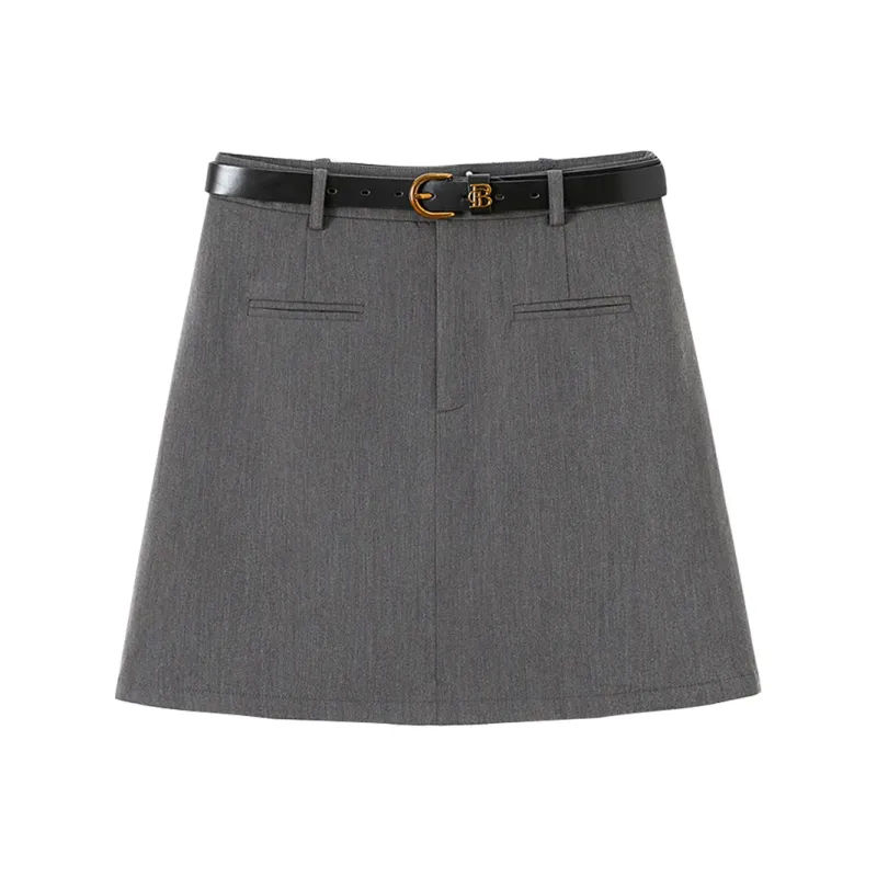 TOUCH Casual Short Skirts Women's Gray-0