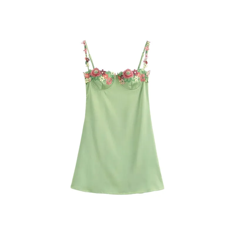 PAZZO Slip Dresses Women's Green-0