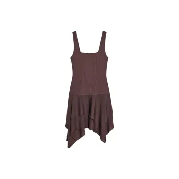 ZARA Sleeveless Dress Women's Brown