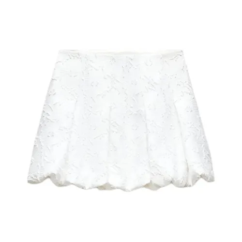 ZARA Casual Short Skirts Women's White