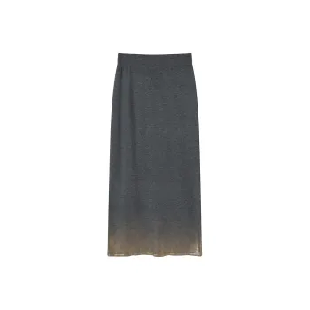 Ouyang Casual Long Skirts Women's Heather Gray Gold