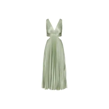 ARITZIA SS24 Ten Showpiece Satin Dress Slip Dresses Women's Silver Sage Green/Silver Sage Green