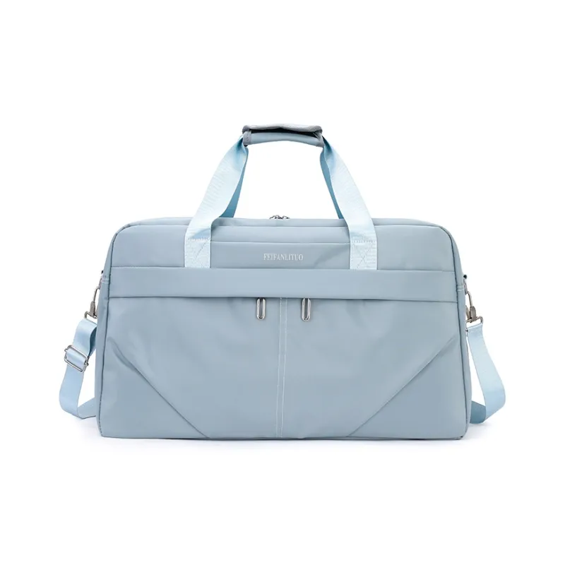 Yalu Nylon Travel Bag Unisex Black/Pink/Sky Blue/Light Purple-12
