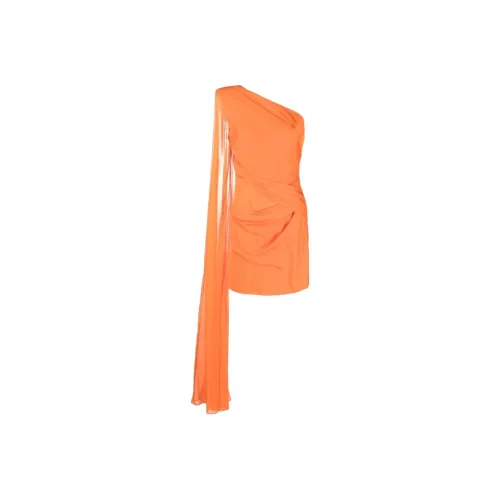 ROLAND MOURET One shoulder Draped detail Dress