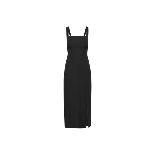 ARITZIA Babaton 90s Slit Midi Dress Slip Dresses Women's Black
