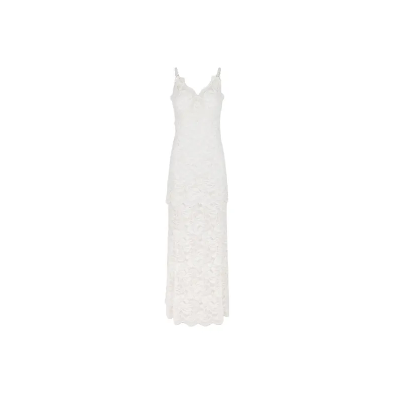 Paco Rabanne Lace Detailed Sleeveless Maxi Dress-0
