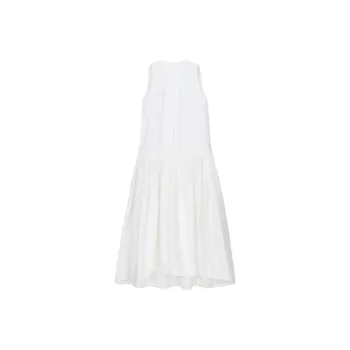 JIL SANDER SS25 Sleeveless Dress Women's White
