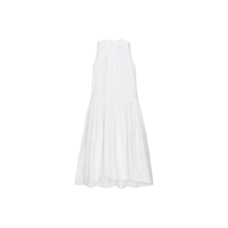JIL SANDER SS25 Sleeveless Dress Women's White-0