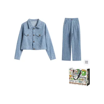 HAPG Casual Suit Women's Denim Blue
