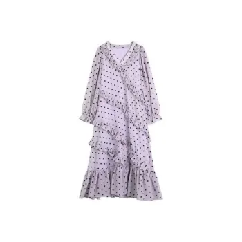 Lookinto Long Sleeved Dresses Women's Light Purple