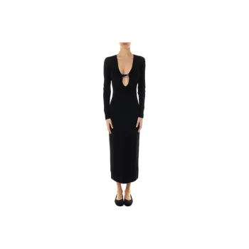 Staud Long Sleeved Dress Women's Black