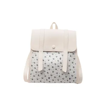 YUANTUZHE PU Backpack Women's Blue Floral/Red Floral