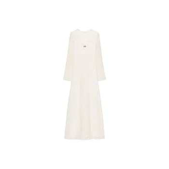 ZARA Long Sleeved Dress Women's Raw White