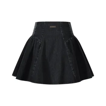 MacyMccoy Denim Short Skirts Women's Black