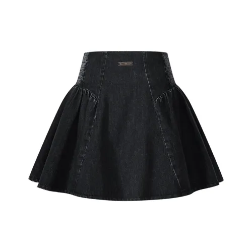MacyMccoy Denim Short Skirts Women's Black