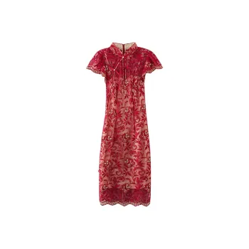JINYE ORIENTAL Cheongsam Women's Red
