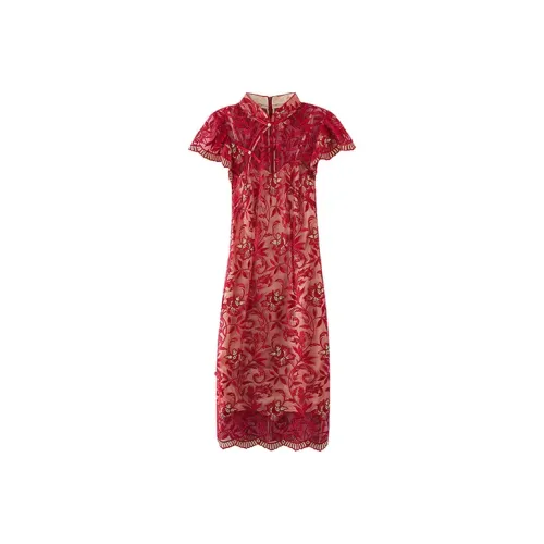 JINYE ORIENTAL Cheongsam Women's Red
