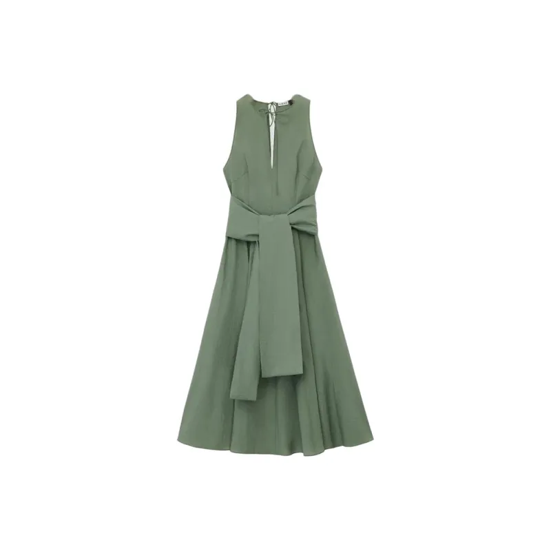 LOEWE Paula's Ibiza SS25 Sleeveless Dress Women's Green-0