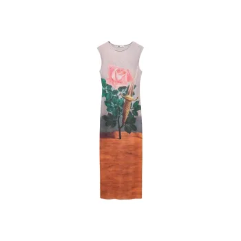 ZARA x YISHUJIA LIANMINGKUAN Slip Dresses Women's Print
