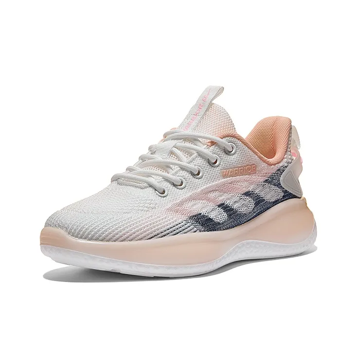 Warrior Cushioning, Slip Resistant, And Abrasion Resistant Low Top Casual Running Shoes Women's White Orange-2