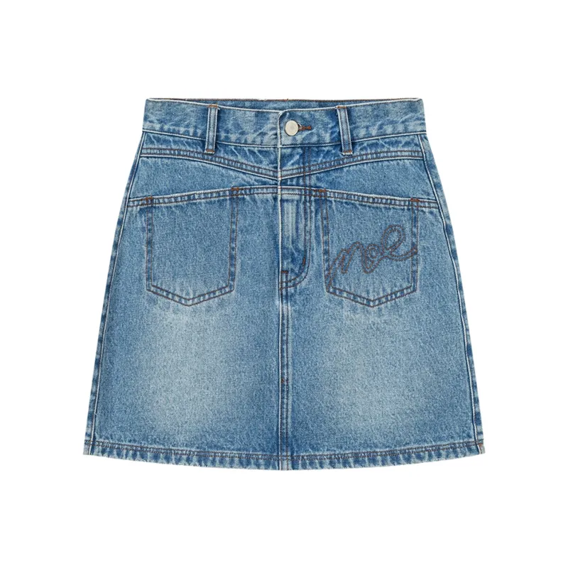 NO ONE ELSE Denim Short Skirts Women's Denim Blue-0