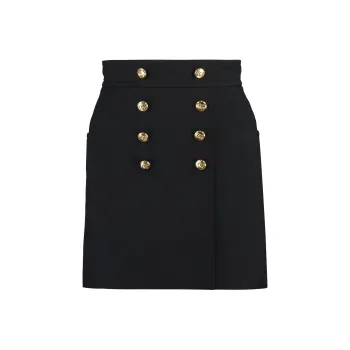 GUCCI Logo Engraved Buttons Mini Skirt