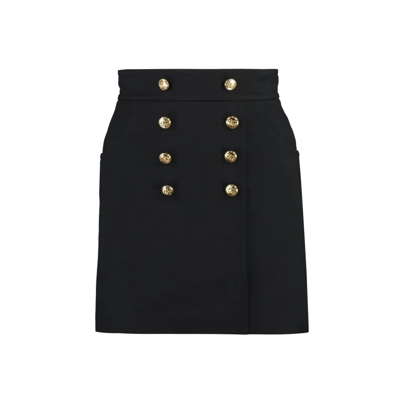 GUCCI Logo Engraved Buttons Mini Skirt-0
