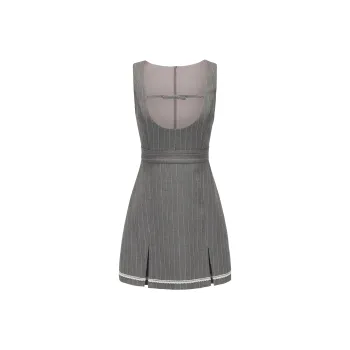 CHIWAWAMEME Slip Dresses Women's Gray