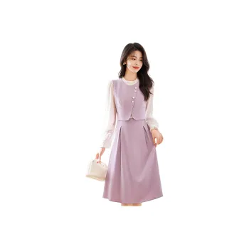 Like The Age Of Water Long Sleeved Dress Women's Purple
