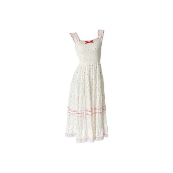 MTHE Slip Dress Women's Red Polka Dot