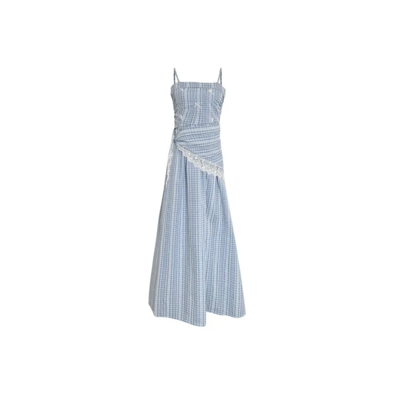 ZWTX STUDIO Slip Dress Women's Blue-0