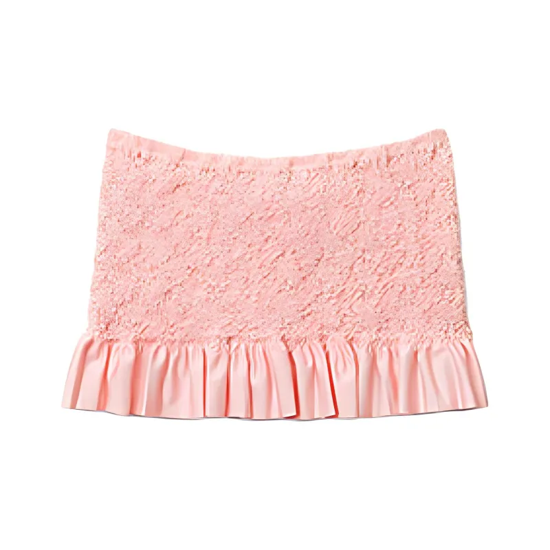 Alexander Wang Shirred Ruffle hem Mini Skirt-0