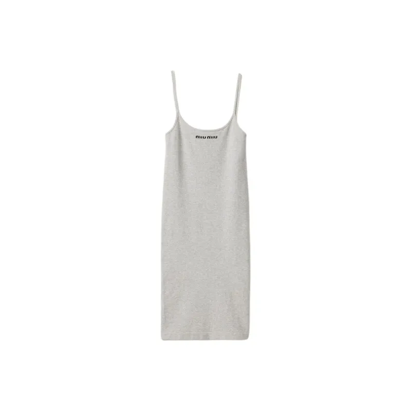 MIU MIU Slip Dress Women's Gray-0
