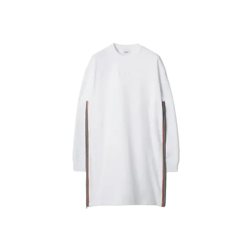 Burberry Long Sleeved Dresses Women's White