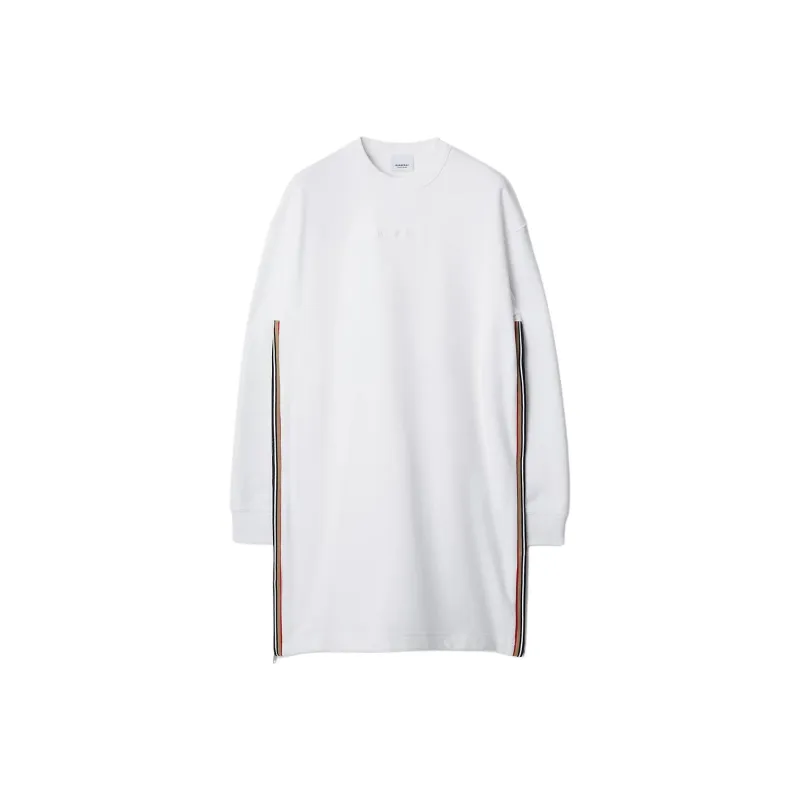 Burberry Long Sleeved Dresses Women's White-0
