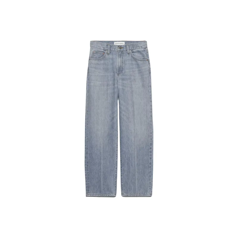 ARITZIA Denim Forum The '90s Marlo Hi-Rise Baggy Jean Jeans Women's Vintage Blue Crusted Linen/Light Blue-0