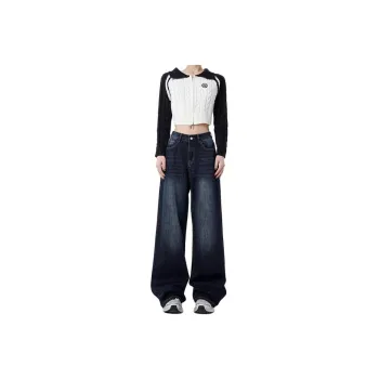 YINLEI Jeans Women's Dark Blue