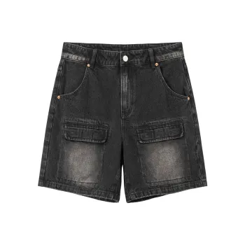 NO ONE ELSE Denim Shorts Unisex Black