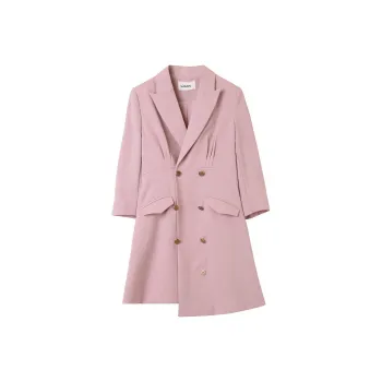 NAWAIN Long Sleeved Dress Women's Silver Gray Pink