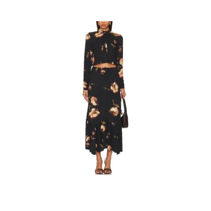 FREE PEOPLE FW23 Skirt Set Women's Set Of 2 Black-0
