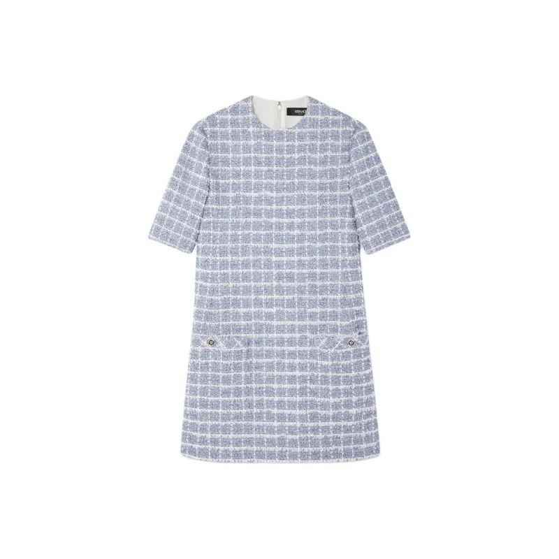 VERSACE Tweed A line Mini Dress-0